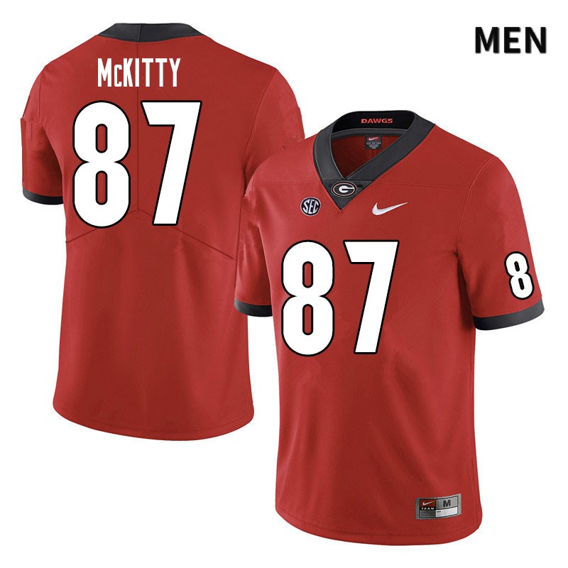 Georgia Bulldogs Men's Tre McKitty #87 Red Stitched College UGA Football Jersey 23MX011IV